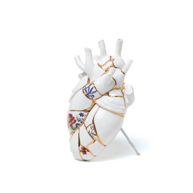VASO IN PORCELLANA "LOVE IN BLOOM - KINTSUGI" Cm.1