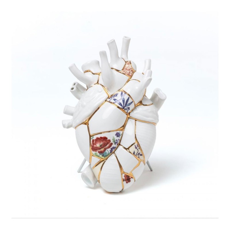 VASO IN PORCELLANA "LOVE IN BLOOM - KINTSUGI" Cm.1