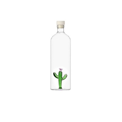 bottiglia c/cactus verde