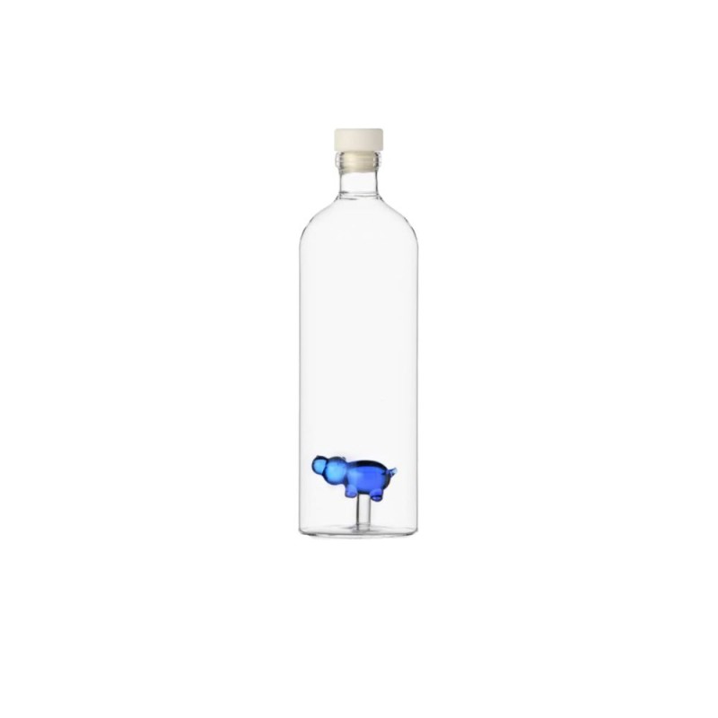 Bottiglia in Vetro Borosilicato con Ippopotamo Animal Farm – Ichendorf Milano