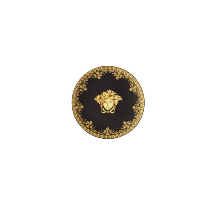 Versace Piattino nero e giallo Ø 10 cm