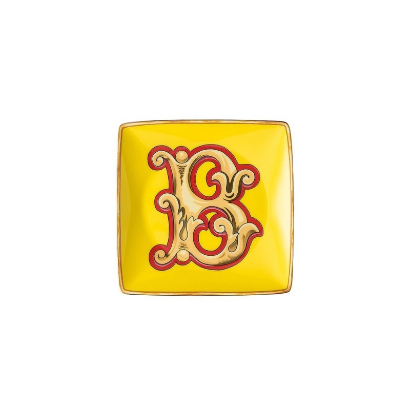 Coppetta Quadra Piana 12 cm Versace Alphabet B – Svuotatasche in Porcellana Rosenthal