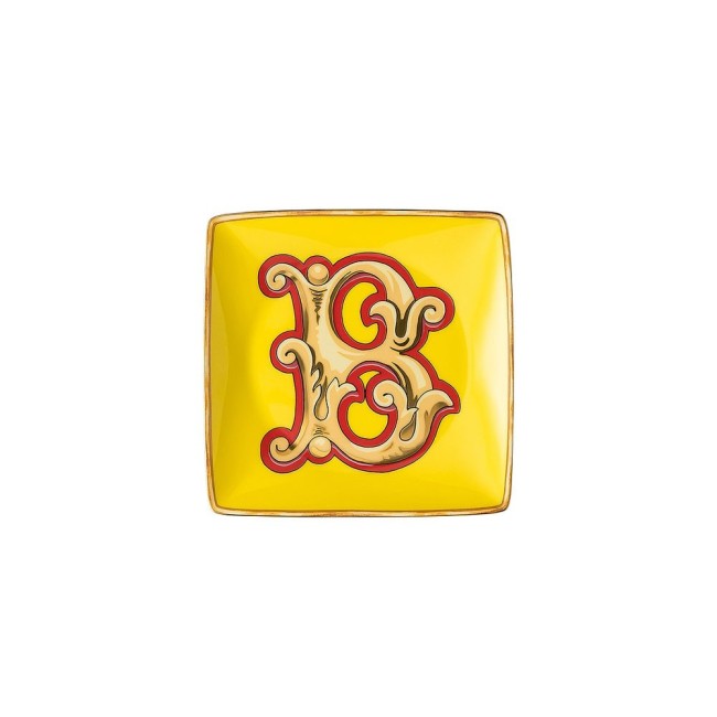 Coppetta Quadra Piana 12 cm Versace Alphabet B – Svuotatasche in Porcellana Rosenthal