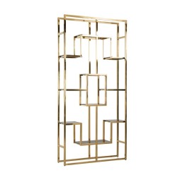 Richmond Scaffale Magnus oro e vetro nero 108 × 30 cm
