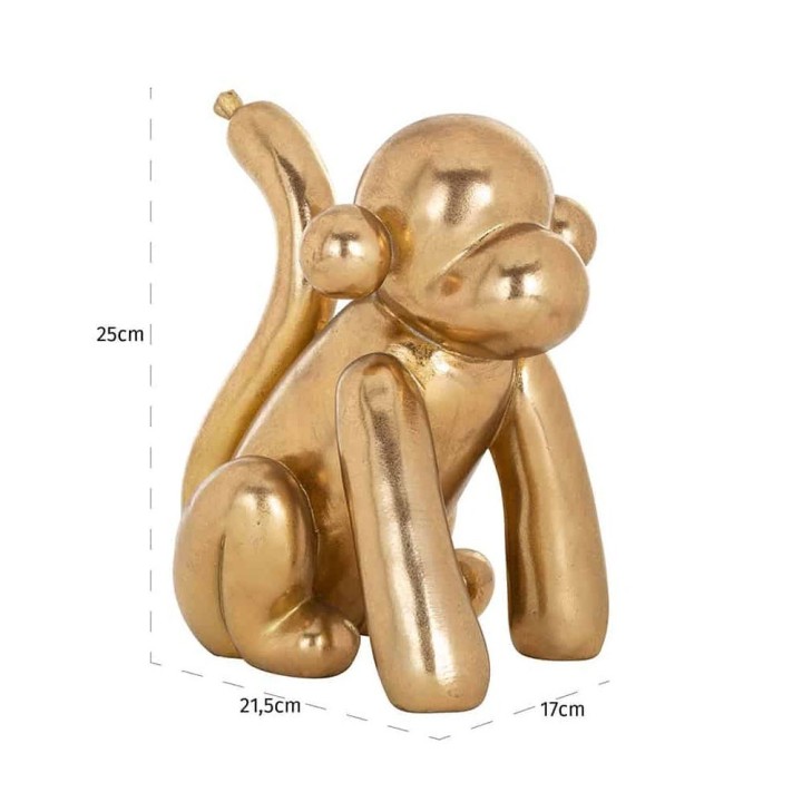 Richmond Scultura Monkey oro alta 25 cm