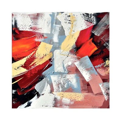 Quadro Astratto Dipinto CONNESSIONE DI COLORI 100x100 –...