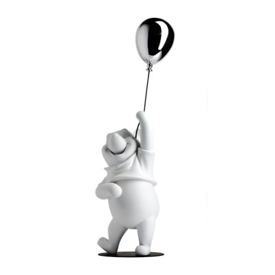 WINNIE THE POOH GLOSSY WHITE AND CHROMED SILVER