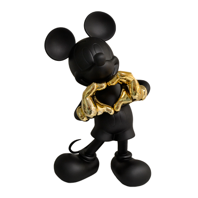 MICKEY WITH LOVE BLACK AND GOLD 30 CM