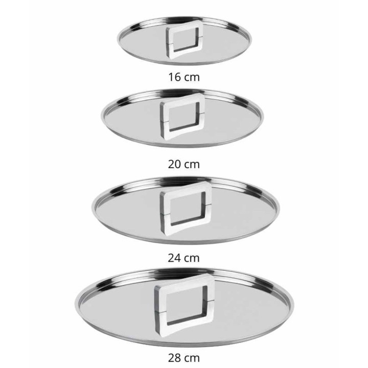 KnIndustrie Coperchio Norma in acciaio inox Ø 16 cm