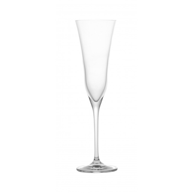 SET 6 FLUTE CAREZZA CRYSTAL GLASS