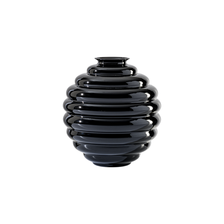 Venini Vaso Deco nero alto 29 cm