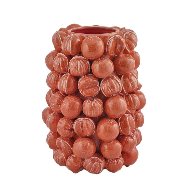Vaso Chakra Mandarini EDG in Ceramica Ø32 H41 cm Design Mediterraneo