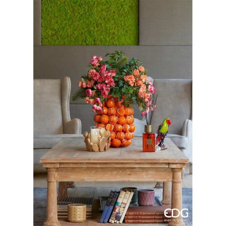 EDG Enzo De Gasperi Vaso Chakra Mandarini in ceramica 41 cm