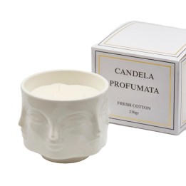 EDG Candela Facce in ceramica bianca Fresh Cotton