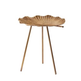 EDG Tavolino Foglia tripode in metallo dorato alto 48 cm