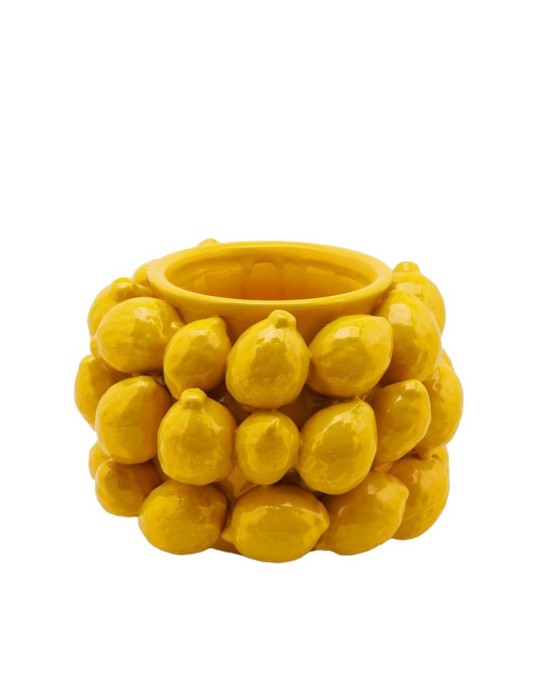 Enzo De Gasperi Vaso Chakra con Limoni Piccolo Ø28cm