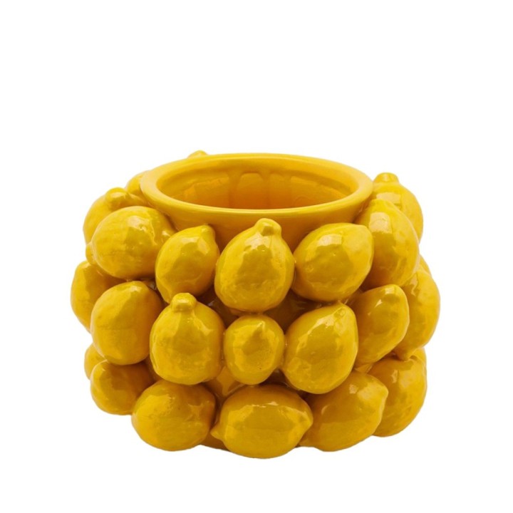 Enzo De Gasperi Vaso Chakra con Limoni Piccolo Ø28cm