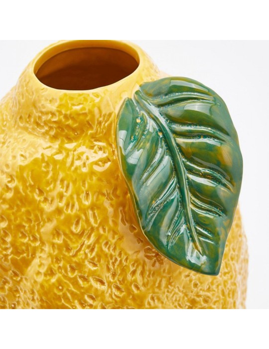 Vaso Chakra Limone con Foglia H18 – Ceramica...