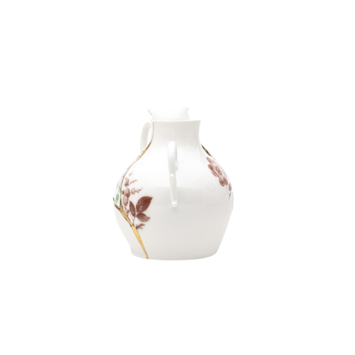Seletti Vaso Kintsugi bianco e oro alto 19 cm