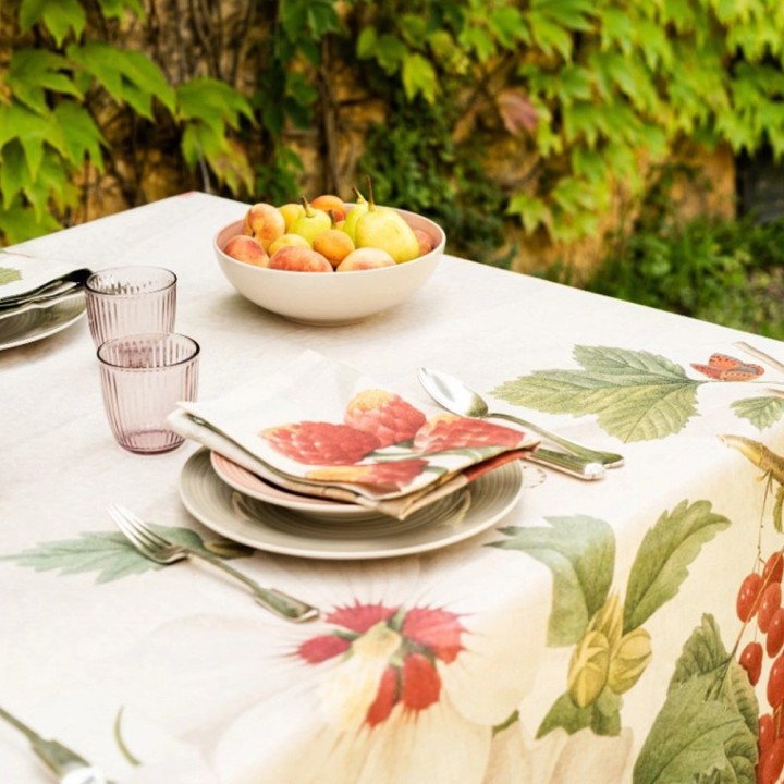 The NapKing Copritavolo Garden Eden in lino 160 × 220 cm
