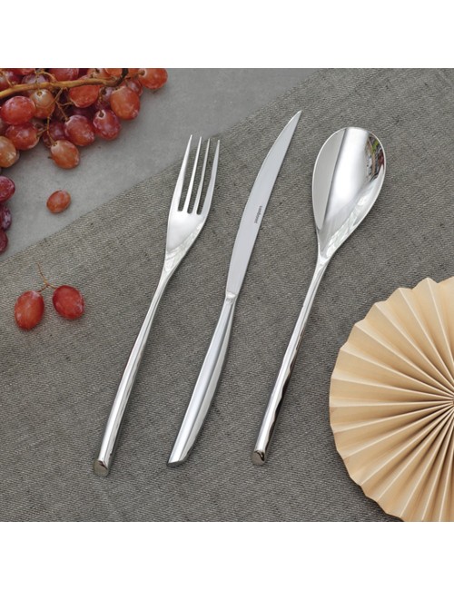Servizio 24 Pz Monoblocco Affilato Bamboo Inox