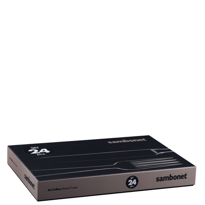 Sambonet Set di 24 posate Bamboo in acciaio inox