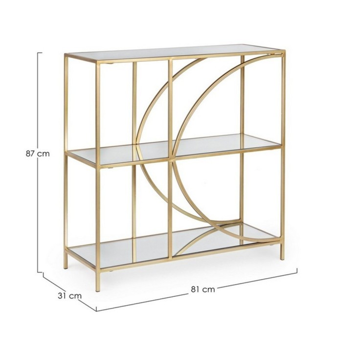 Bizzotto Libreria bassa Elenor a 3 ripiani 81 × 31 cm