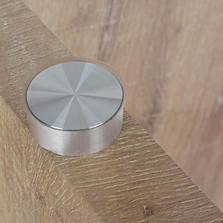 Bizzotto Tavolo Kenya Cross in legno e vetro 160 × 90 cm