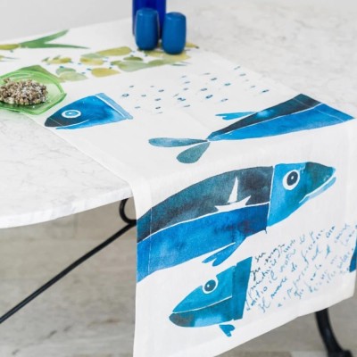 Runner Tavola 50x150 cm Lino Aequor The NapKing – Stile...