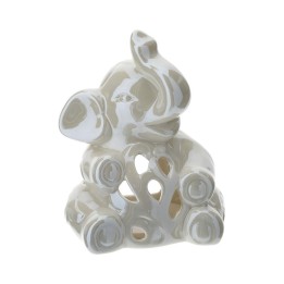 Hervit Portatealight Elefante in porcellana alto 14 cm