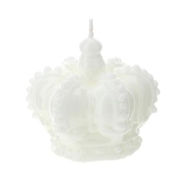 Hervit Creations Candela Corona bianca laccata 6,5 × 6,5 cm