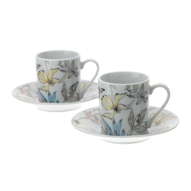 BOX 2 TAZZINE CAFFE' PORCELLANA 9X5CM