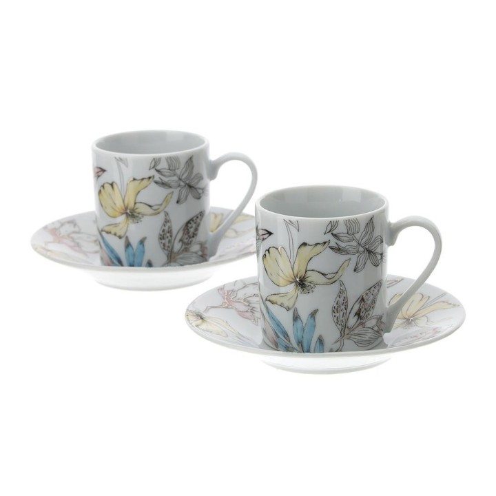 Hervit Creations 2 tazzine da caffè porcellana multicolore