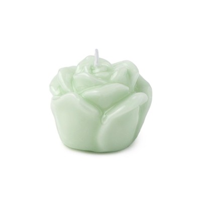 BOX 6 CANDELE ROSA DIA.4,5CM VERDE LACC.