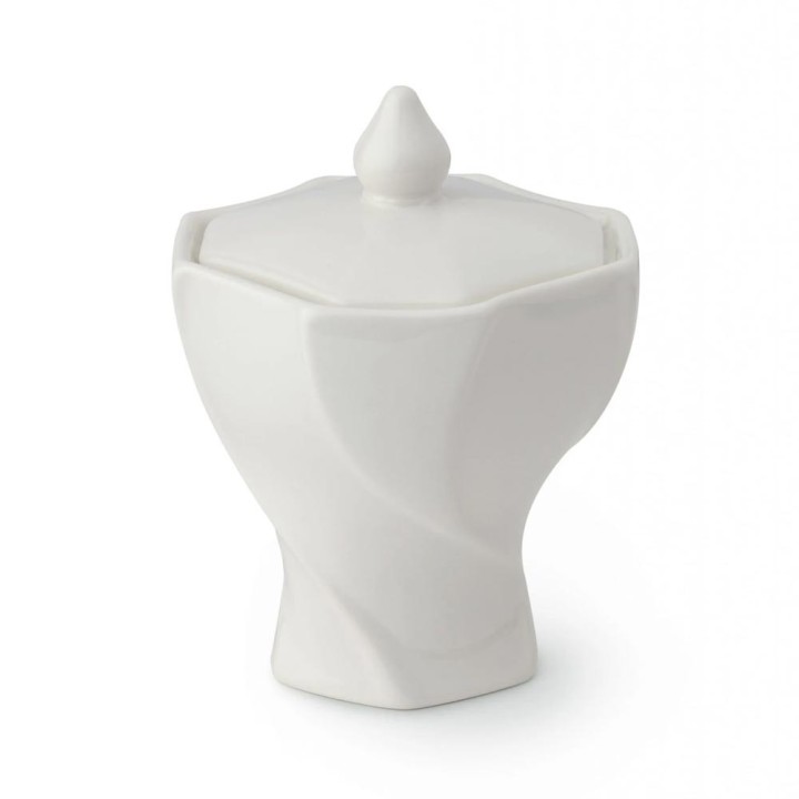 Hervit Barattolo Torchon in porcellana bianca 10 × 13 cm