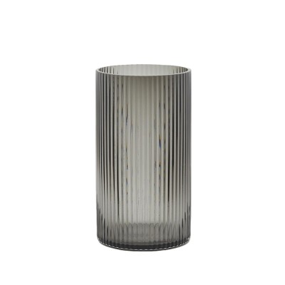 Vaso Bright Grigio in Vetro H28 D15,6 cm - Enzo De...