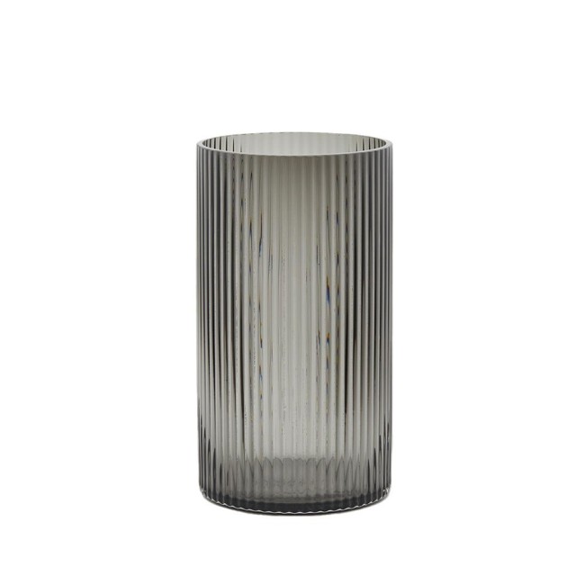 Vaso Bright Grigio in Vetro H28 D15,6 cm - Enzo De Gasperi (EDG)