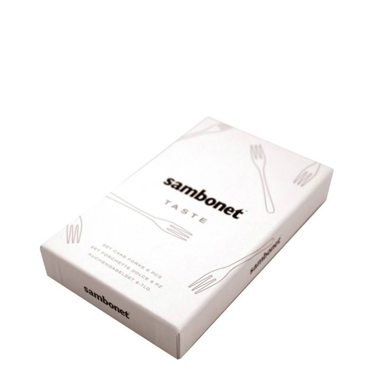 Sambonet Set di 6 forchettine da dolce Taste in acciaio inox