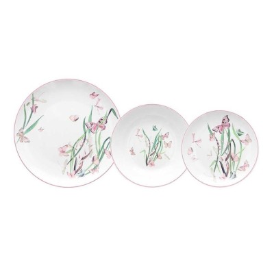 Tognana set piatti Butterfly Ball rosa 18pz