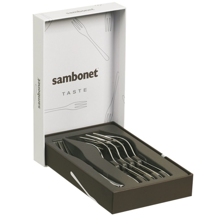 Sambonet Set di 6 forchettine da dolce Taste in acciaio inox