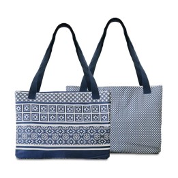 Baci Milano Borsa mare Infinity bianca e blu 35 × 50 cm