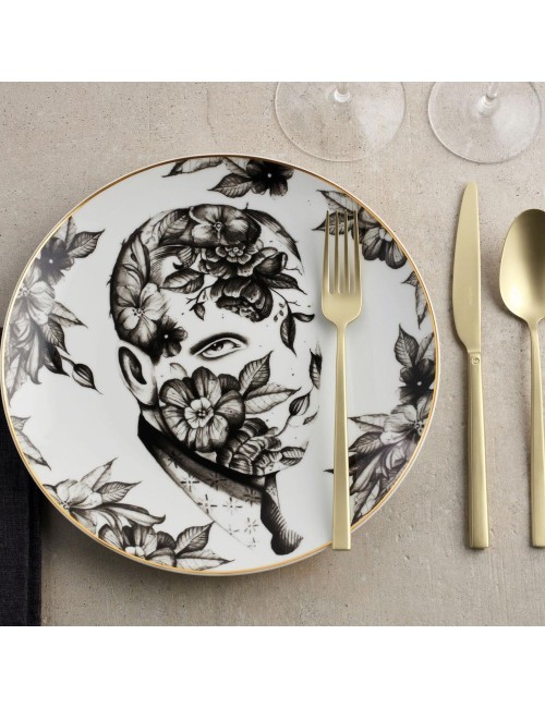 SET 24 POSATE ROCK PVD CHAMPAGNE ANTIQUE