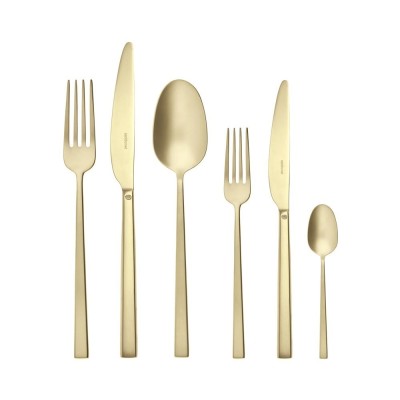 SET 36 POSATE ROCK PVD CHAMPAGNE ANTIQUE