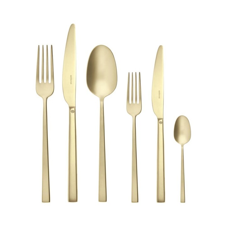 Sambonet Set di 36 posate Rock PVD Champagne Antique