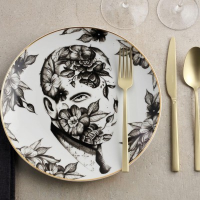 SET 36 POSATE ROCK PVD CHAMPAGNE ANTIQUE 2