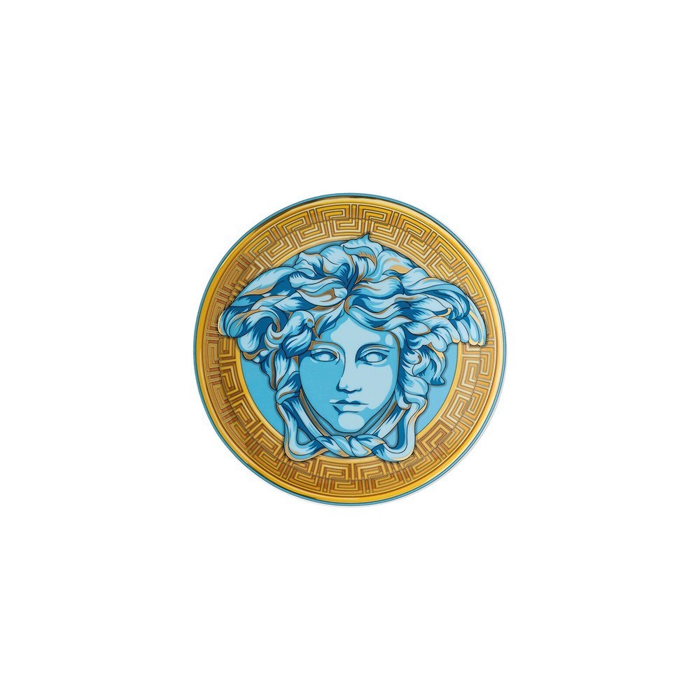 Versace Medusa Amplified Blue Coin piatto piano 17 cm