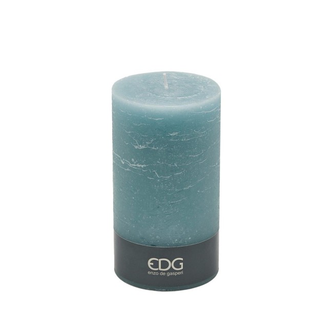 Enzo De Gasperi candela rustic bleu h 18 cm Enzo De Gasperi candela rustic bleu h 18 cm