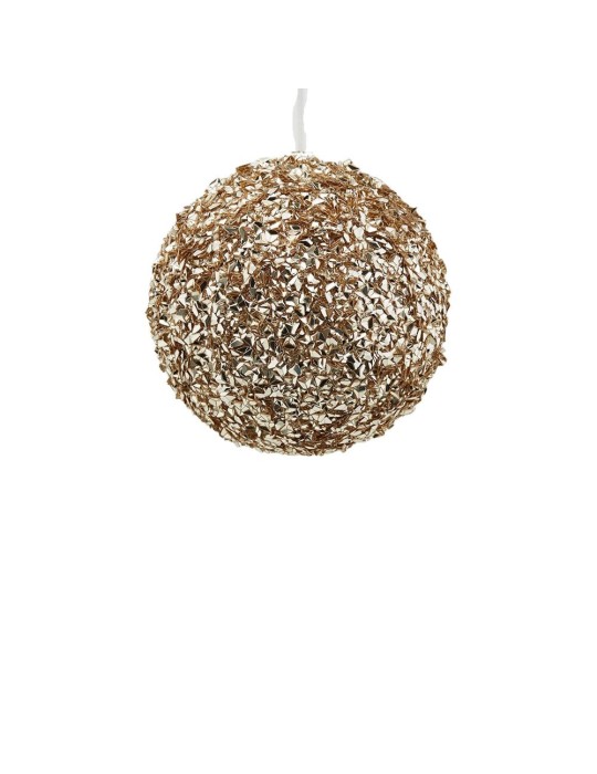 Enzo De Gasperi Pallina di Natale Glitter Gold D12 cm in PVC