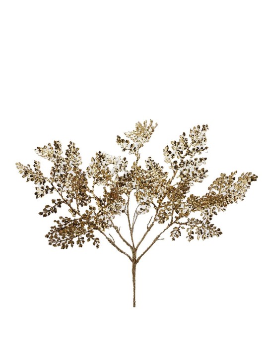 Felce Metallica Glitterata Oro H46 cm - EDG