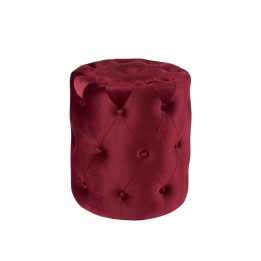 EDG Pouf capitonné in velluto rosso Ø 40 cm alto 45 cm
